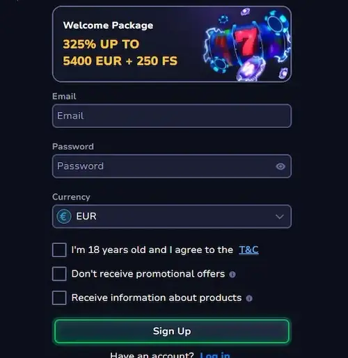 7Bit Casino signup